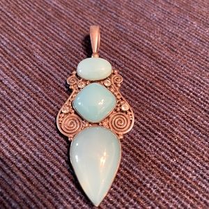 Sterling Silver Moonstone Slide for Necklace